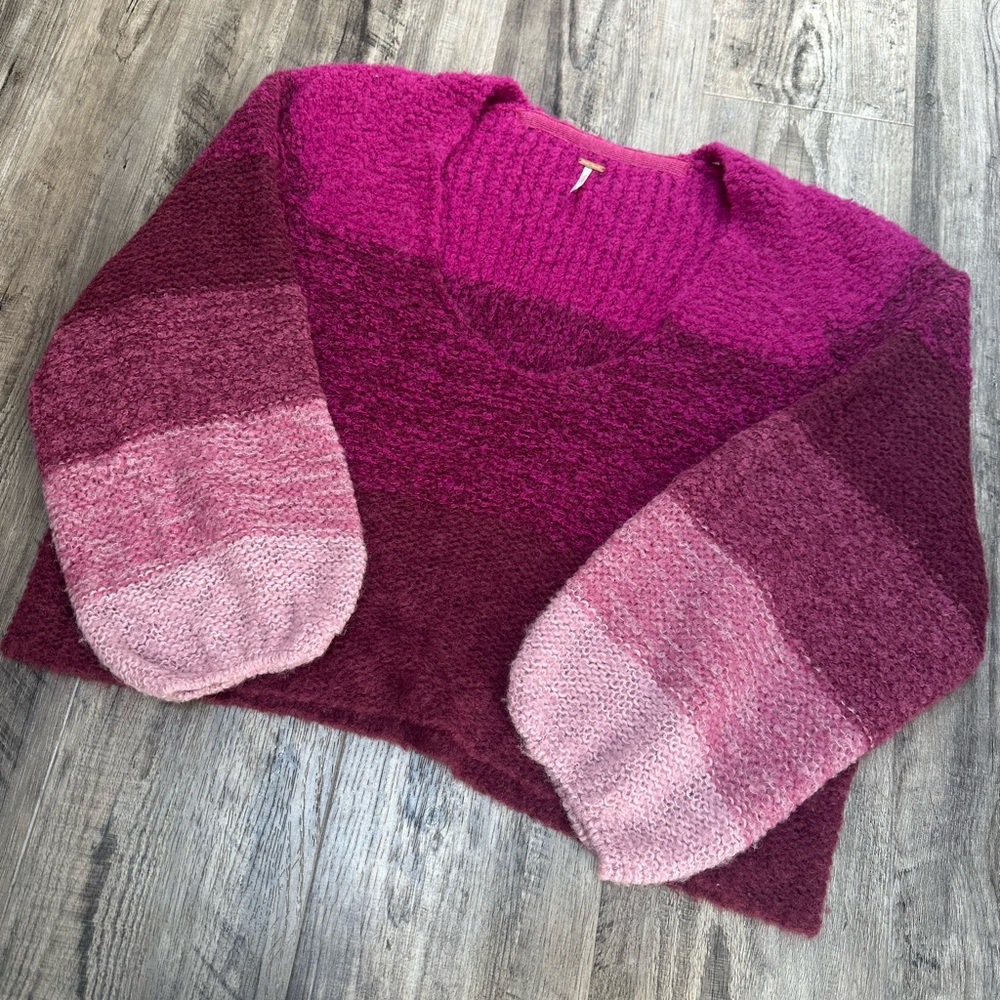 Free People gradient pink sweater